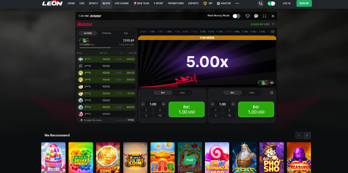 How to play Aviator at Leon casino